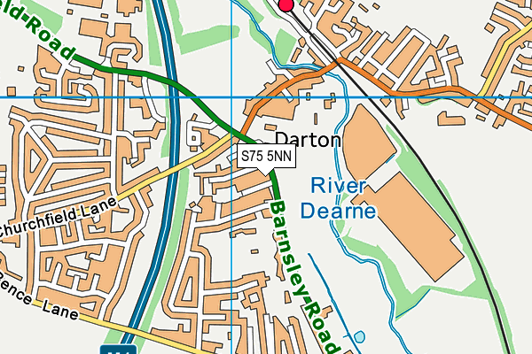 S75 5NN map - OS VectorMap District (Ordnance Survey)