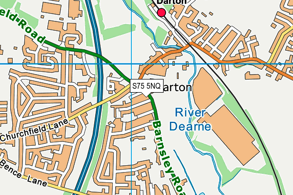 S75 5NQ map - OS VectorMap District (Ordnance Survey)