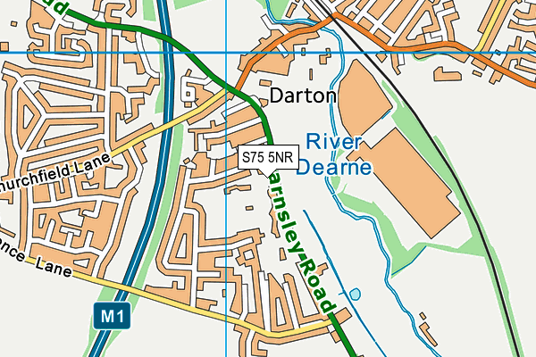 Darton Park map (S75 5NR) - OS VectorMap District (Ordnance Survey)