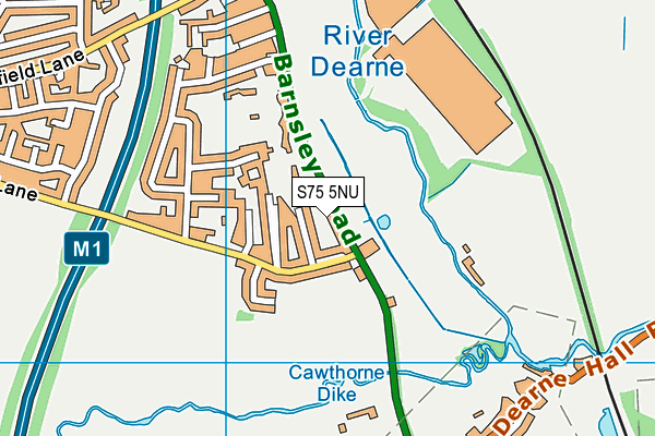 S75 5NU map - OS VectorMap District (Ordnance Survey)
