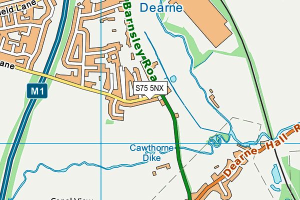 S75 5NX map - OS VectorMap District (Ordnance Survey)