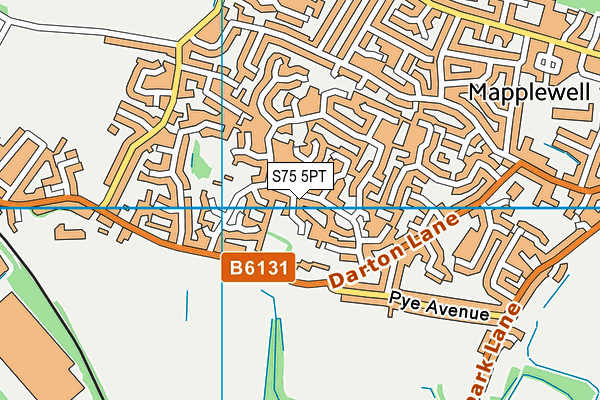 S75 5PT map - OS VectorMap District (Ordnance Survey)