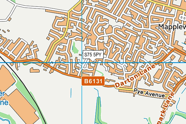 S75 5PY map - OS VectorMap District (Ordnance Survey)