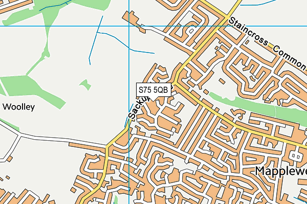 S75 5QB map - OS VectorMap District (Ordnance Survey)