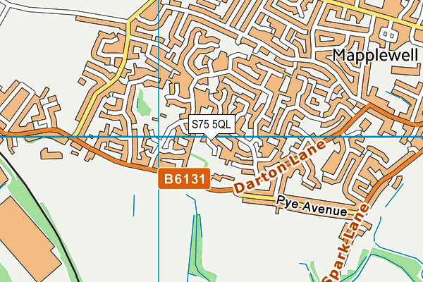 S75 5QL map - OS VectorMap District (Ordnance Survey)