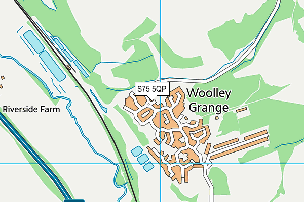 S75 5QP map - OS VectorMap District (Ordnance Survey)