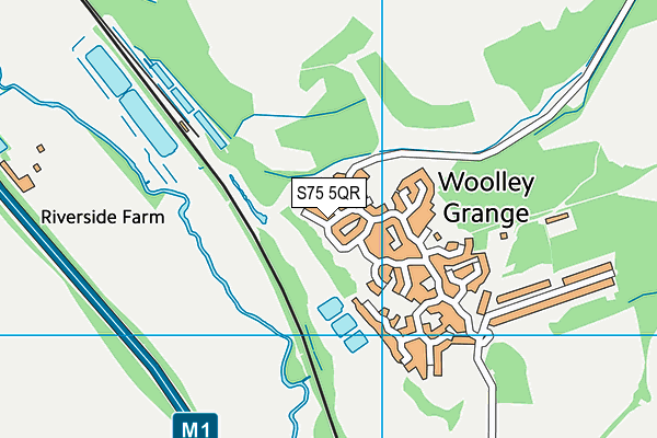 S75 5QR map - OS VectorMap District (Ordnance Survey)