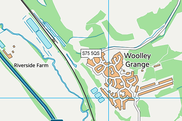 S75 5QS map - OS VectorMap District (Ordnance Survey)