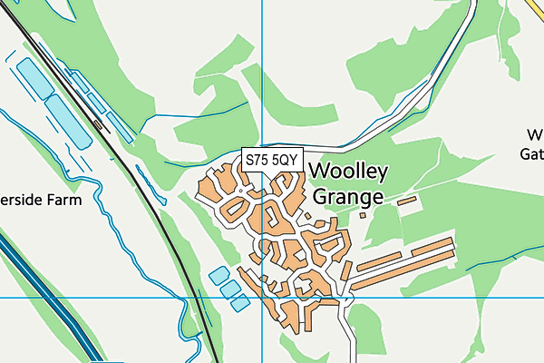 S75 5QY map - OS VectorMap District (Ordnance Survey)