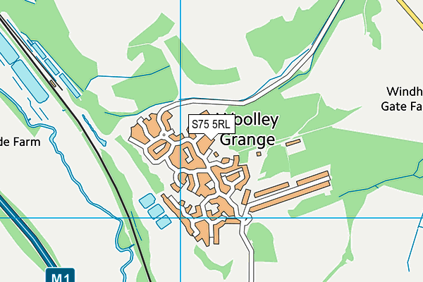 S75 5RL map - OS VectorMap District (Ordnance Survey)