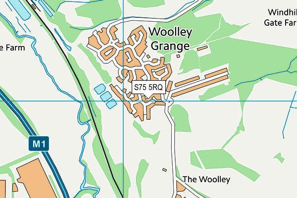 S75 5RQ map - OS VectorMap District (Ordnance Survey)