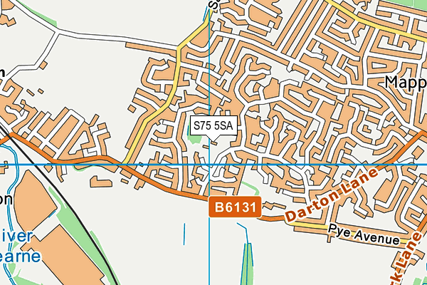 S75 5SA map - OS VectorMap District (Ordnance Survey)