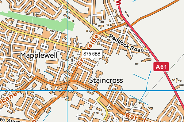 Mapplewell Primary School map (S75 6BB) - OS VectorMap District (Ordnance Survey)