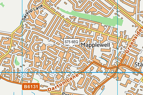 S75 6EQ map - OS VectorMap District (Ordnance Survey)