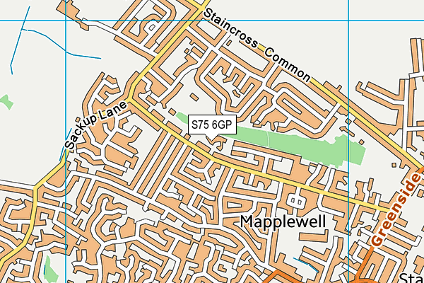 S75 6GP map - OS VectorMap District (Ordnance Survey)