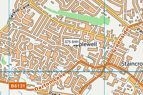 S75 6HH map - OS VectorMap District (Ordnance Survey)