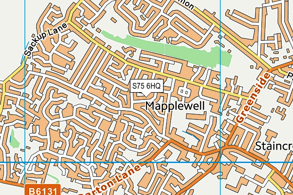 S75 6HQ map - OS VectorMap District (Ordnance Survey)