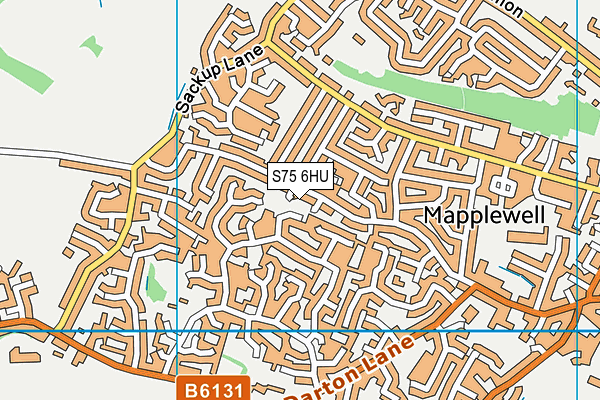 S75 6HU map - OS VectorMap District (Ordnance Survey)