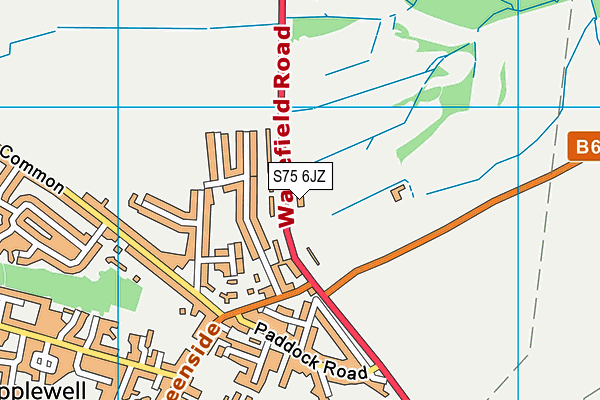 Barnsley Golf Course map (S75 6JZ) - OS VectorMap District (Ordnance Survey)