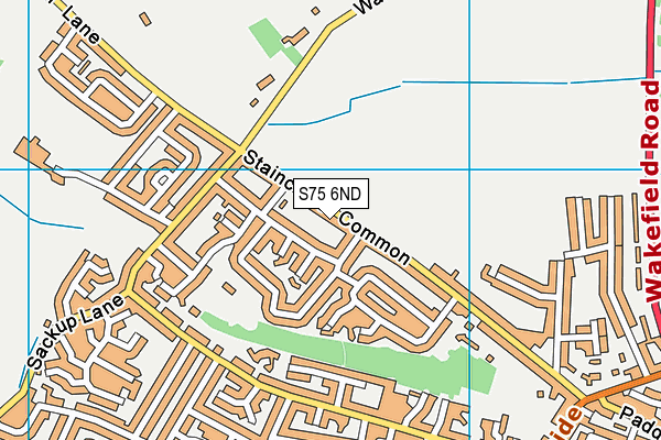 S75 6ND map - OS VectorMap District (Ordnance Survey)