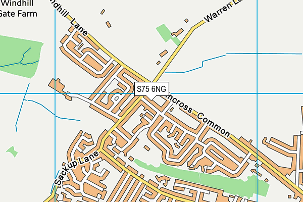 S75 6NG map - OS VectorMap District (Ordnance Survey)