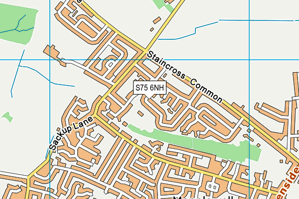 S75 6NH map - OS VectorMap District (Ordnance Survey)