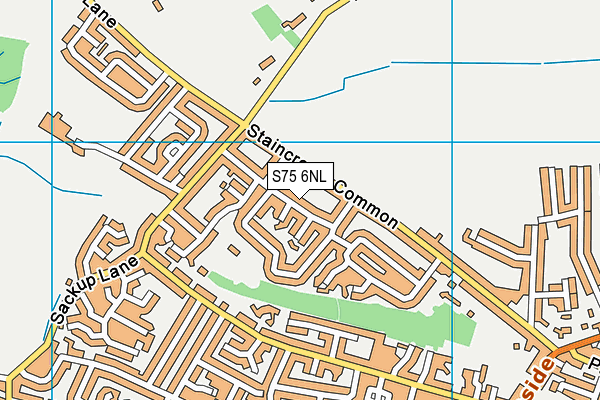 S75 6NL map - OS VectorMap District (Ordnance Survey)