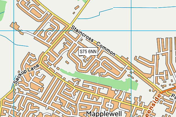 S75 6NN map - OS VectorMap District (Ordnance Survey)