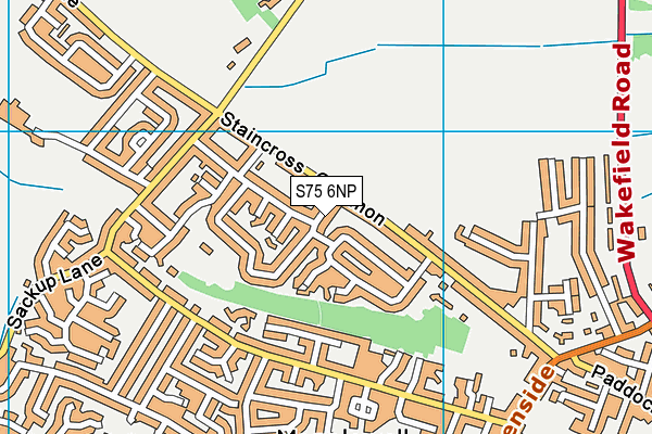 S75 6NP map - OS VectorMap District (Ordnance Survey)