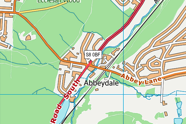 S8 0BF map - OS VectorMap District (Ordnance Survey)