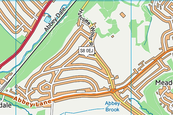S8 0EJ map - OS VectorMap District (Ordnance Survey)