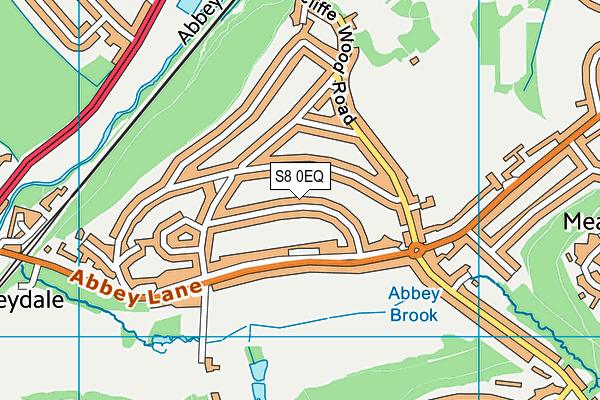 S8 0EQ map - OS VectorMap District (Ordnance Survey)