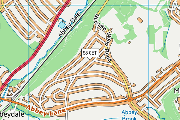 S8 0ET map - OS VectorMap District (Ordnance Survey)