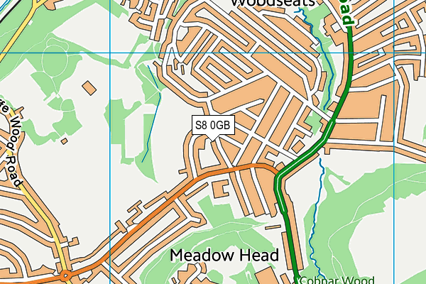 S8 0GB map - OS VectorMap District (Ordnance Survey)