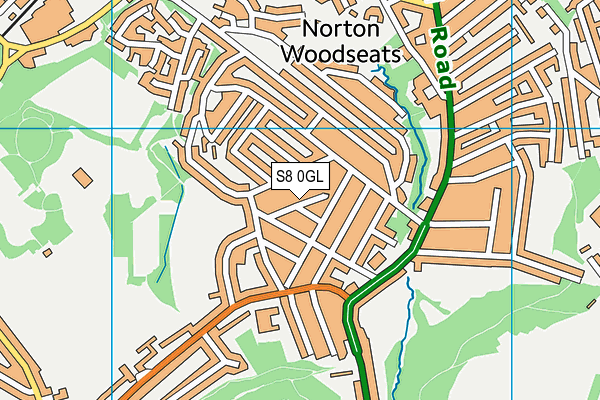 S8 0GL map - OS VectorMap District (Ordnance Survey)