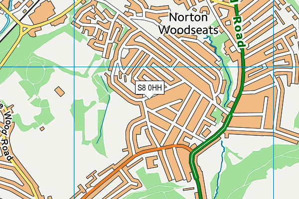 S8 0HH map - OS VectorMap District (Ordnance Survey)