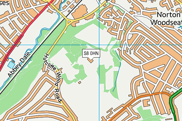 S8 0HN map - OS VectorMap District (Ordnance Survey)