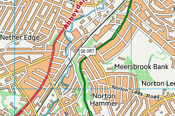 S8 0RT map - OS VectorMap District (Ordnance Survey)