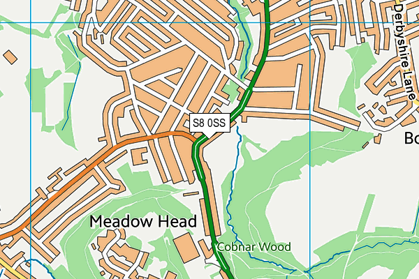 S8 0SS map - OS VectorMap District (Ordnance Survey)