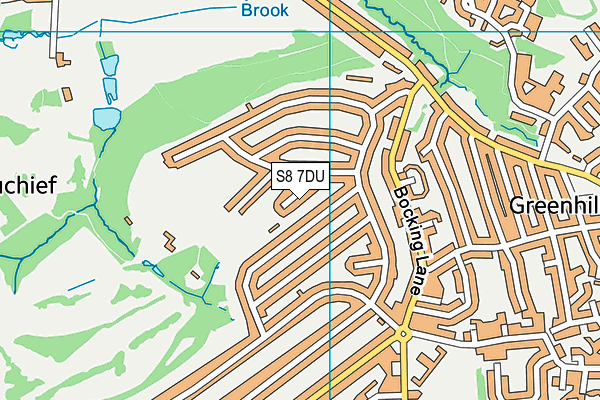 S8 7DU map - OS VectorMap District (Ordnance Survey)