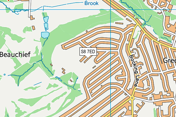 S8 7ED map - OS VectorMap District (Ordnance Survey)
