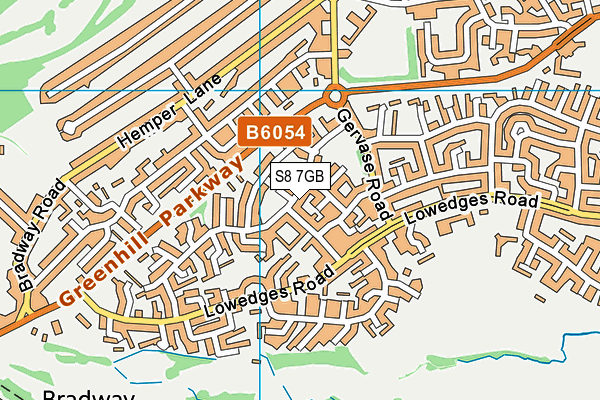 S8 7GB map - OS VectorMap District (Ordnance Survey)