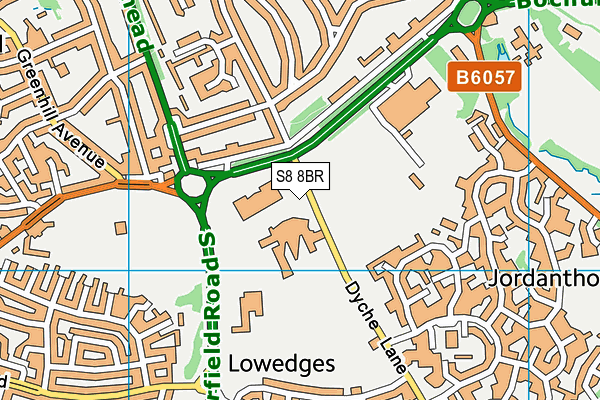 Sheffield College (Norton College) (Closed) map (S8 8BR) - OS VectorMap District (Ordnance Survey)