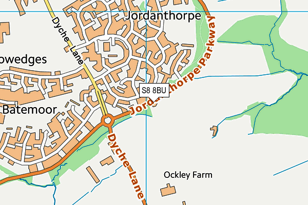 Academy Club Ltd (Closed) map (S8 8BU) - OS VectorMap District (Ordnance Survey)