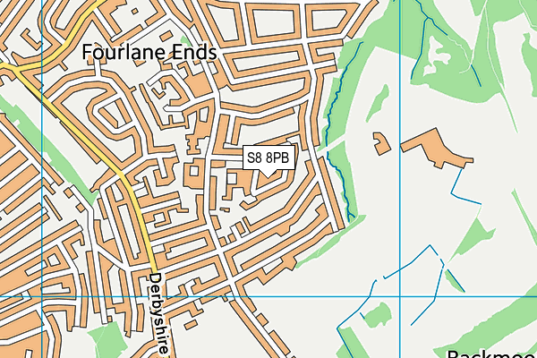 S8 8PB map - OS VectorMap District (Ordnance Survey)