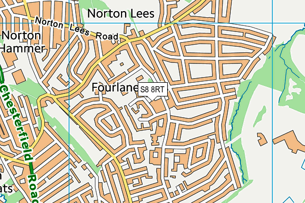 S8 8RT map - OS VectorMap District (Ordnance Survey)