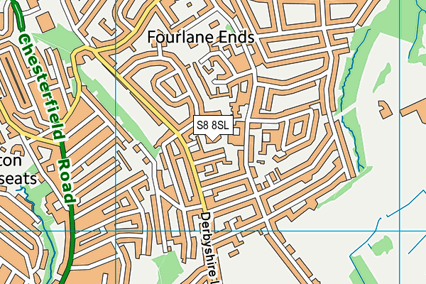 S8 8SL map - OS VectorMap District (Ordnance Survey)
