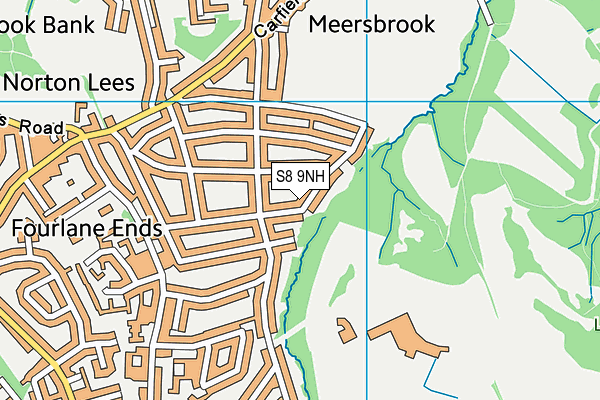 S8 9NH map - OS VectorMap District (Ordnance Survey)