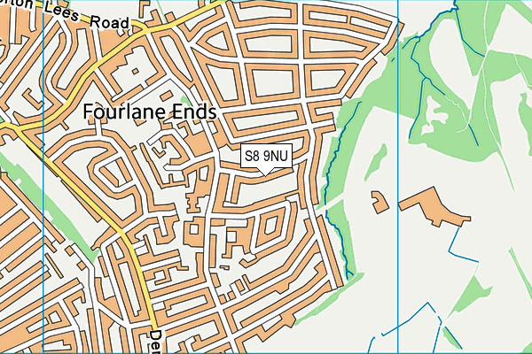S8 9NU map - OS VectorMap District (Ordnance Survey)