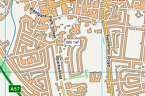 S80 1AF map - OS VectorMap District (Ordnance Survey)
